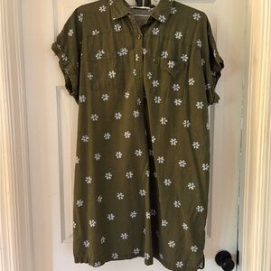 Sonoma Olive Floral Mini Dress